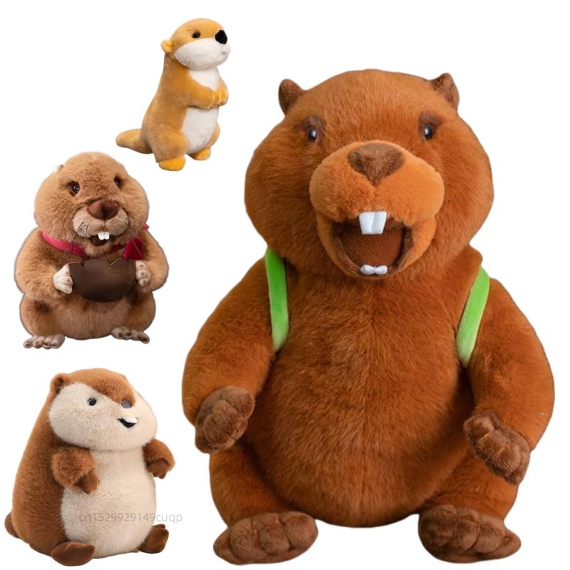 Cartoon Hot Selling Marmot Plush Doll Cute Nezha Beaver Marmot Animal Stuffed Toy Home Decoration Gift For Boys And Girls
