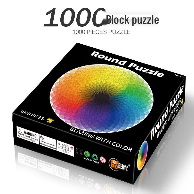 1000-Piece Adult Christmas & Halloween Round Jigsaw Puzzle Decompression Toy