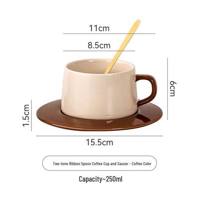 Shangqi Nordisches Keramik Kaffeetassen- & Untertassenset