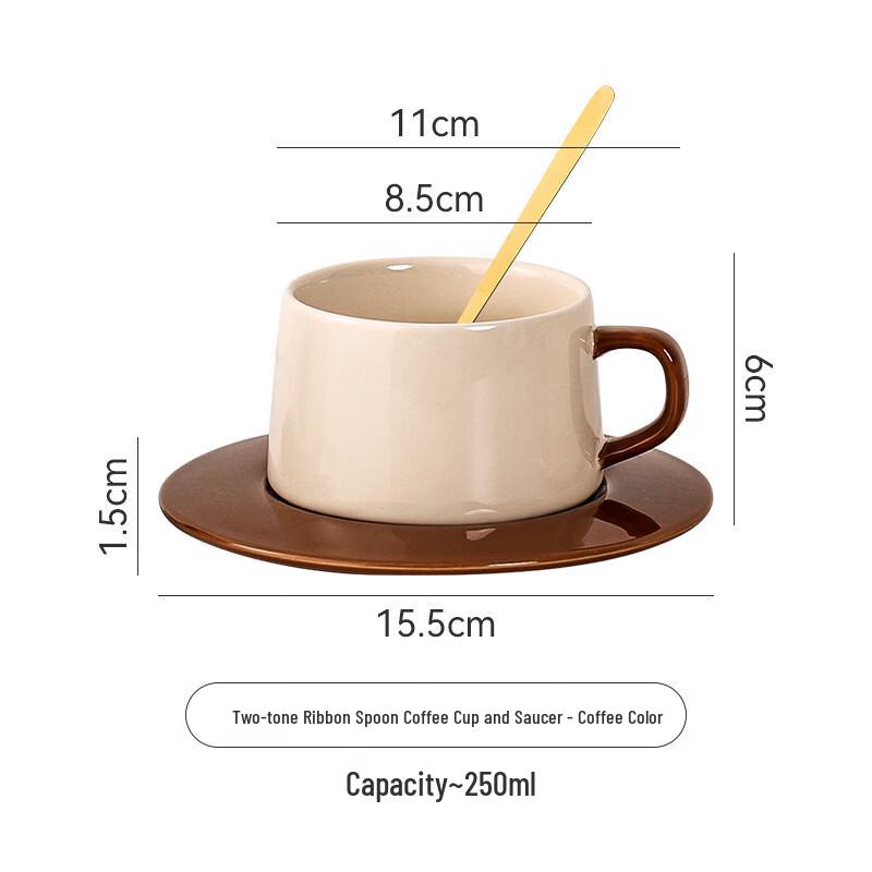 Shangqi Nordic Ceramic Coffee Cup & Saucer Set