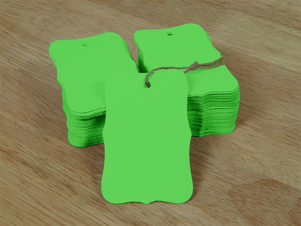 100 peças de etiquetas para pendurar lembrancinhas de casamento Bonbonniere, cartão de presente, formato retangular, com barbante de juta natural grátis