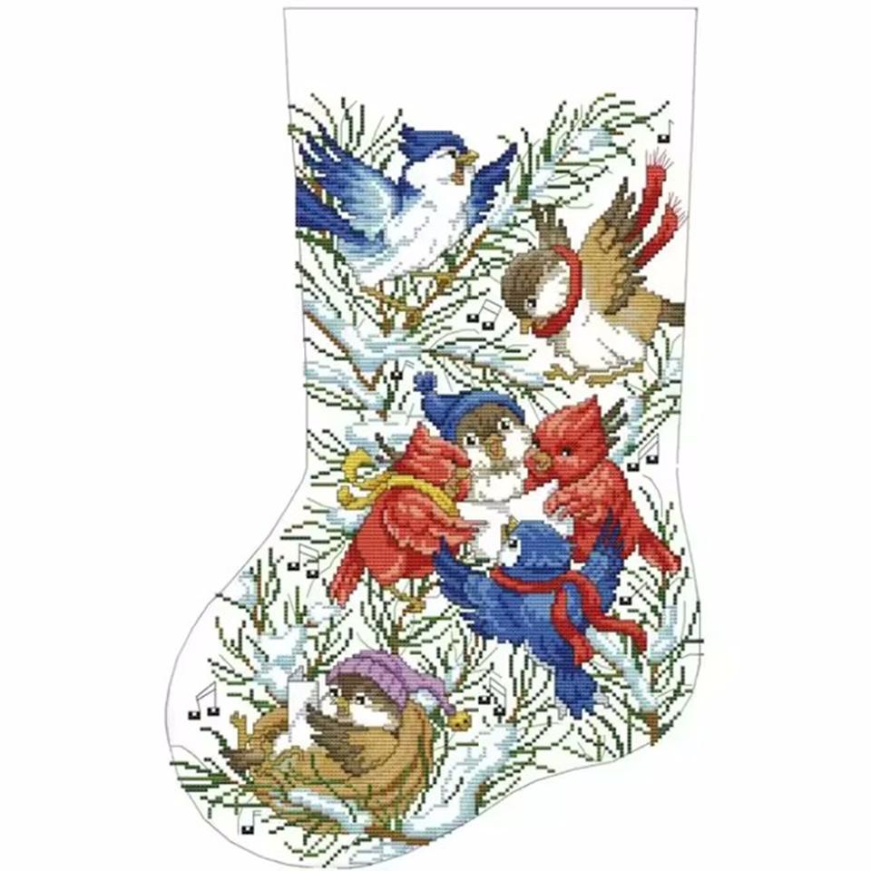 

Полный круглый квадрат 5DDIY Алмазная картина Санта-Клаус носки вышивка крестом мозаика настенная картина украшение дома подарок Full Round 20x20CM