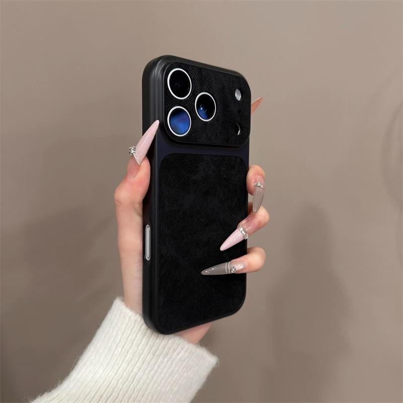 The window becomes larger in seconds, suitable for iPhone17pro mobile phone case, Apple 16pro denim cloth pattern 15pro leather 14p.