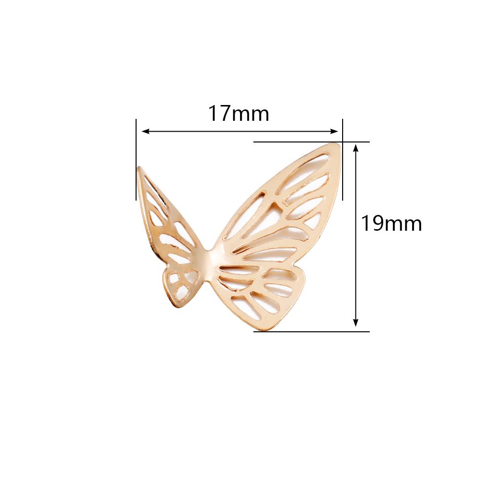 30-50pcs/Lot Iron Hollow Butterfly Accessories DIY Home Decoration Charm Beads for Jewelry Making Hair Accessory Production