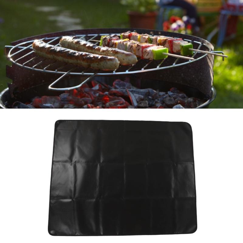 Grill Mats Double Sided Silicone Fireproof Reusable Foldable BBQ Pads For Outdoor Camping Garden Yard Picnic 152x122CM Rectangle