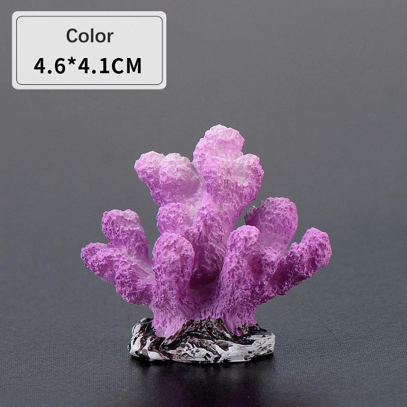 Colorful Mini Artificial Coral Cute Ornamental Fish Gifts Aquarium Decor Multicolor Resin Fashion Diy Art Craft Fish Tank Decora