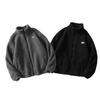 Giacca invernale in pile soffice Hip Hop Streetwear Harajuku Cappotto con cerniera pelosa Uomo Autunno Colore unito Giacche leggere Nero Beige