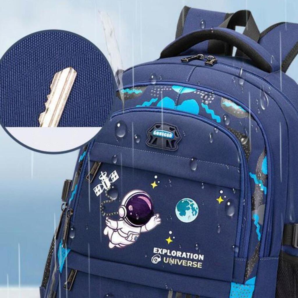 Astronaut Kids Backpack Padded Shoulder Straps Schoolbag Boys School Bag for Primary