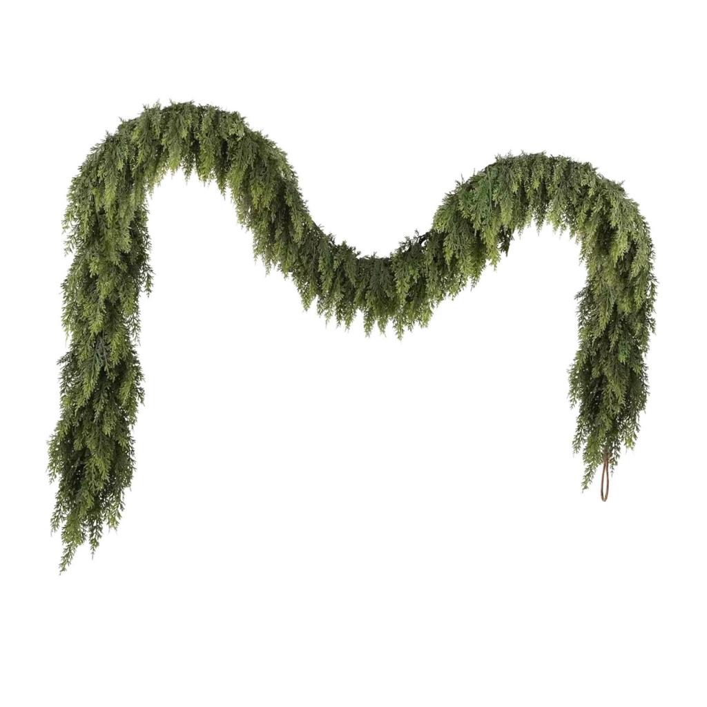 Artificial Garland Lightweight Soft Xmas Decor Christmas Decor Christmas Garland for Staircase Holiday Season Party Supplies
