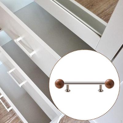 Cabinet Handle Decorative Drawer with Vintage French Design Wooden Bead Details Single Hole