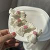 White Lace Bow Hair Clips for Girls Kawii Barrettes Cute Heart Hair Accessoires Kids Colored Ribbon Woman Hairpins Hairgrip