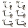 6 Stück Wandmontierter Treppenhalter Edelstahl Treppengeländerhalterung Wandmontierte Hardware-Zubehörteile