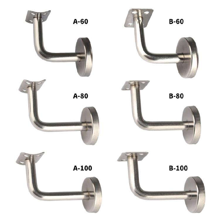 6 Stück Wandmontierter Treppenhalter Edelstahl Treppengeländerhalterung Wandmontierte Hardware-Zubehörteile