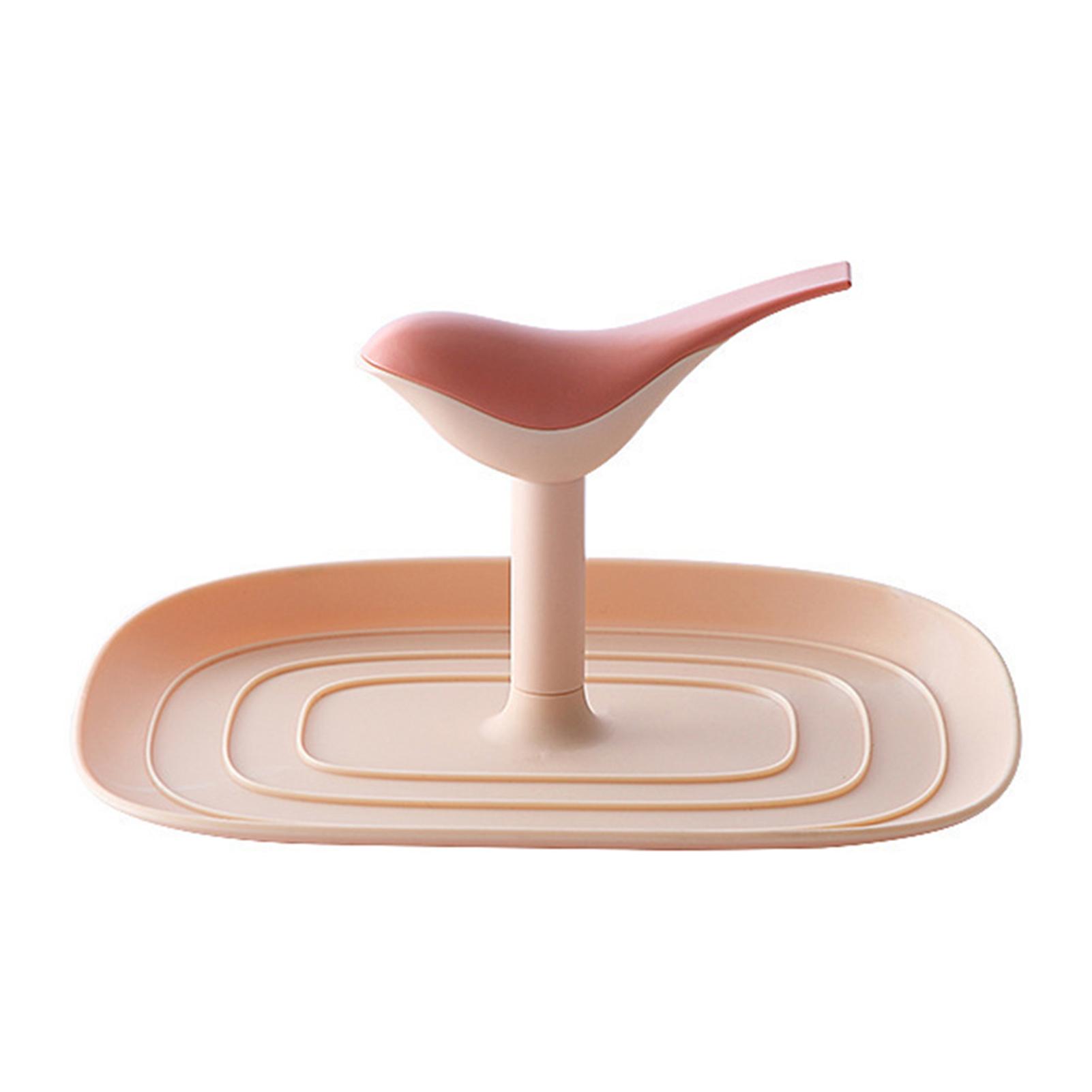 Креативная подставка для крышки кастрюли в форме птицы многофункциональная без сверления розовый 2790₽