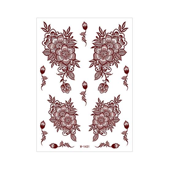 Skin-friendly Convenience Tattoo Stickers Water Transfer Paper Red / Clear / Brown 148 Mm/5.83
