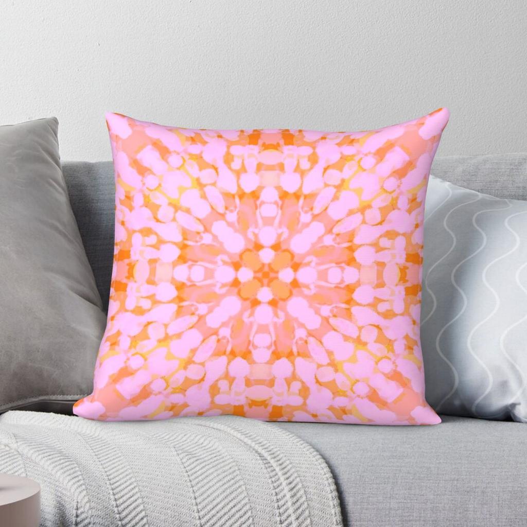 Dramatic Preppy Pastel Abstract Square Pillowcase Polyester Linen Velvet Pattern Zip Decorative Bed Cushion Cover