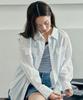 MIND BRIDGE WOMEN [W] Sheer Cotton Oversized Out-Pocket Shirt - 3 Colors