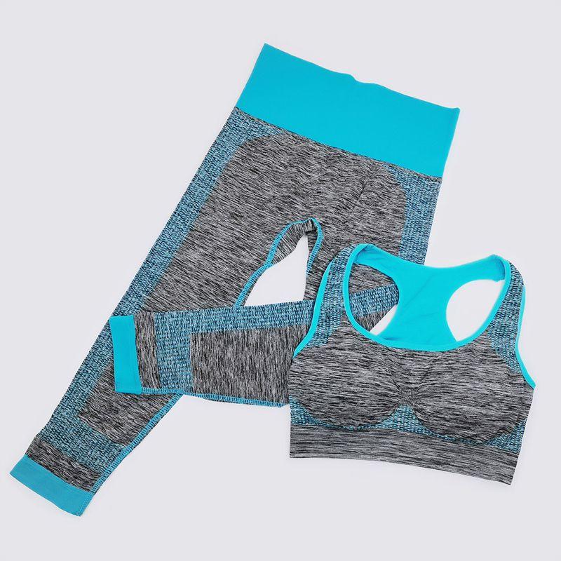 Premium Quality Fitness Workout Clothing Women's Gym Sports Running Girls Slim Leggings And Tops