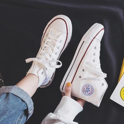 New Canvas Shoes Female Student White Shoes Korean Version Women's Shoes Couple Low-top Flat Men's Shoes Casual Board Shoes
