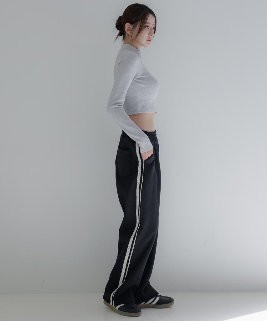 KITTY POTTERY Lace Line Tape Sweatpants Black