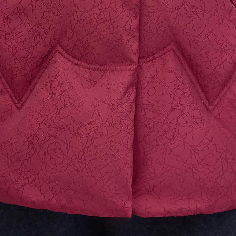 Xuezhongfei Women's Embroidered Duck Down Jacket with Fox Fur Collar