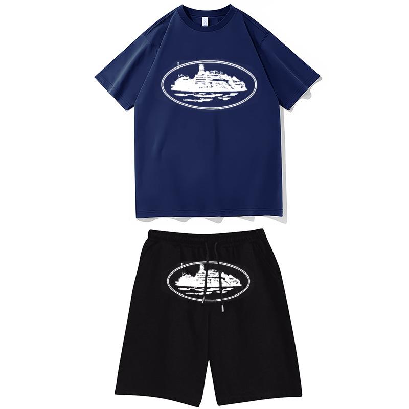 Grenzüberschreitende T-Shirts, Pullover, Unisex-Sweatshirts und Jogginghosen-Sets mit Motiv der Alcatraz-Insel, Street-Hip-Hop-Outfits