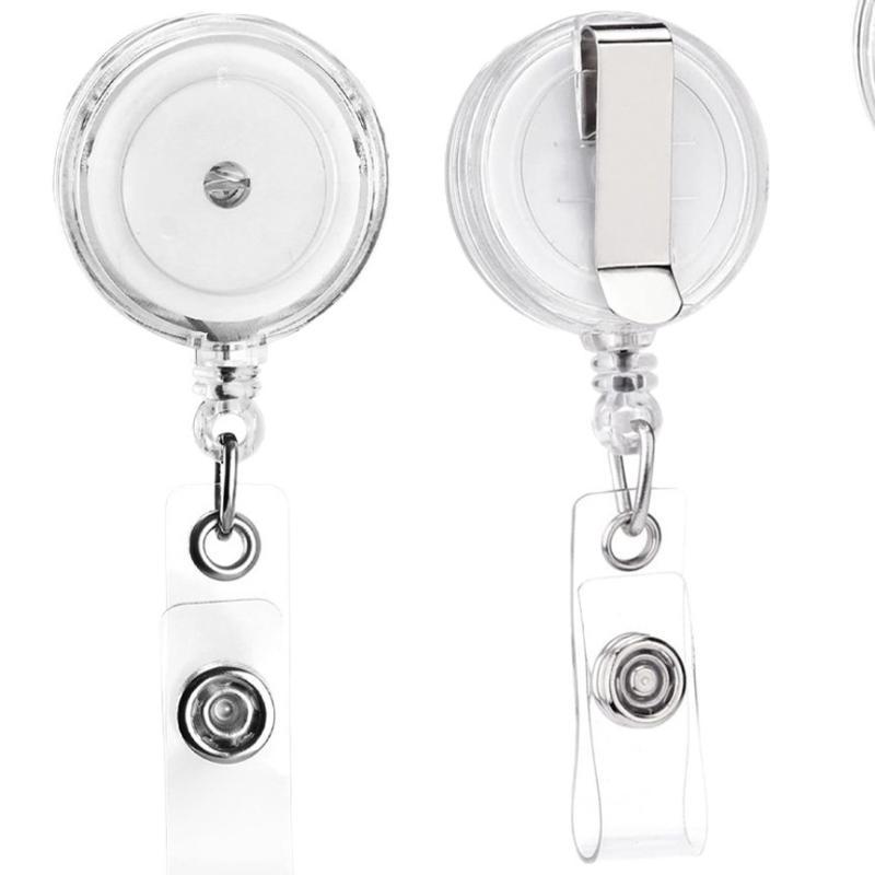 Retractable Badge Reels With Heavy Duty Belt Clip Smooth Retraction For Nurses Office Staff Students Use