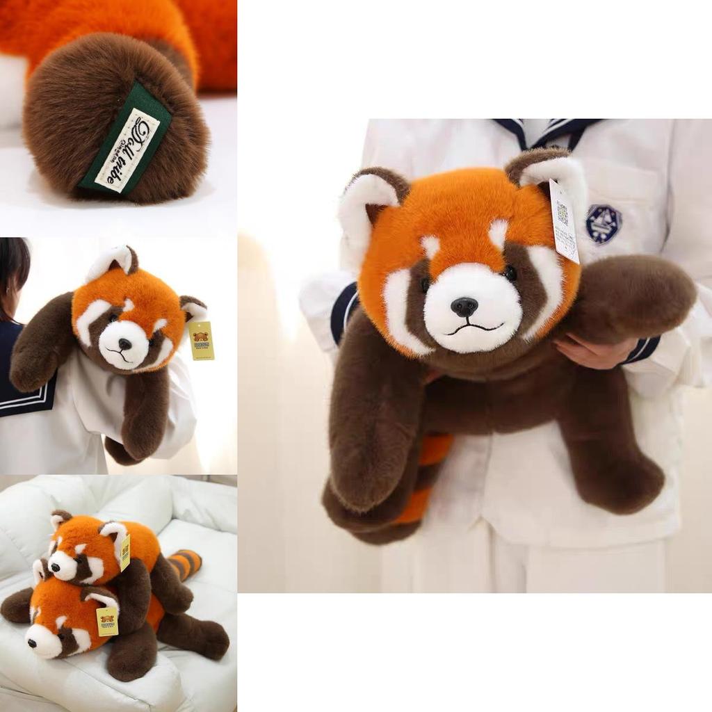 Süßes liegendes Roter Panda Plüschtier Puppe Für Kinder Schlafzimmer Dekor
