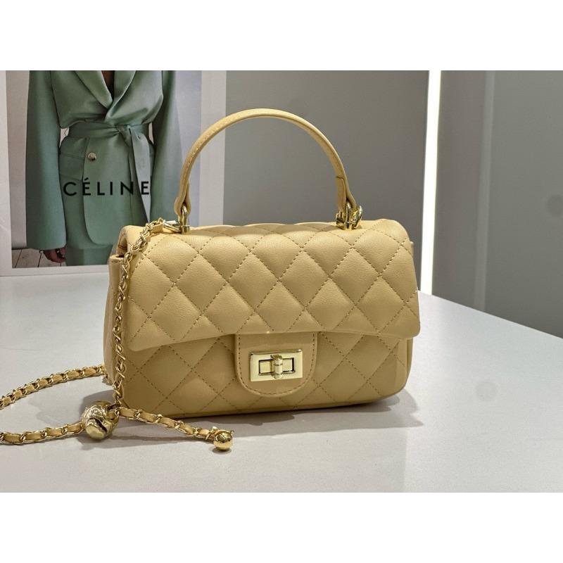 

Модная женская маленькая наплечная сумка кроссбоди светло-желтого