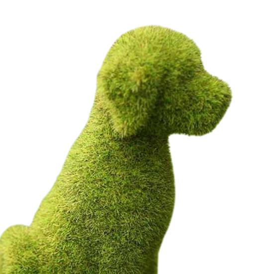 Dog Shape DIY Artificial Grass Animal Resin Eye-catching Garden Turf Grass Animal Office Decor