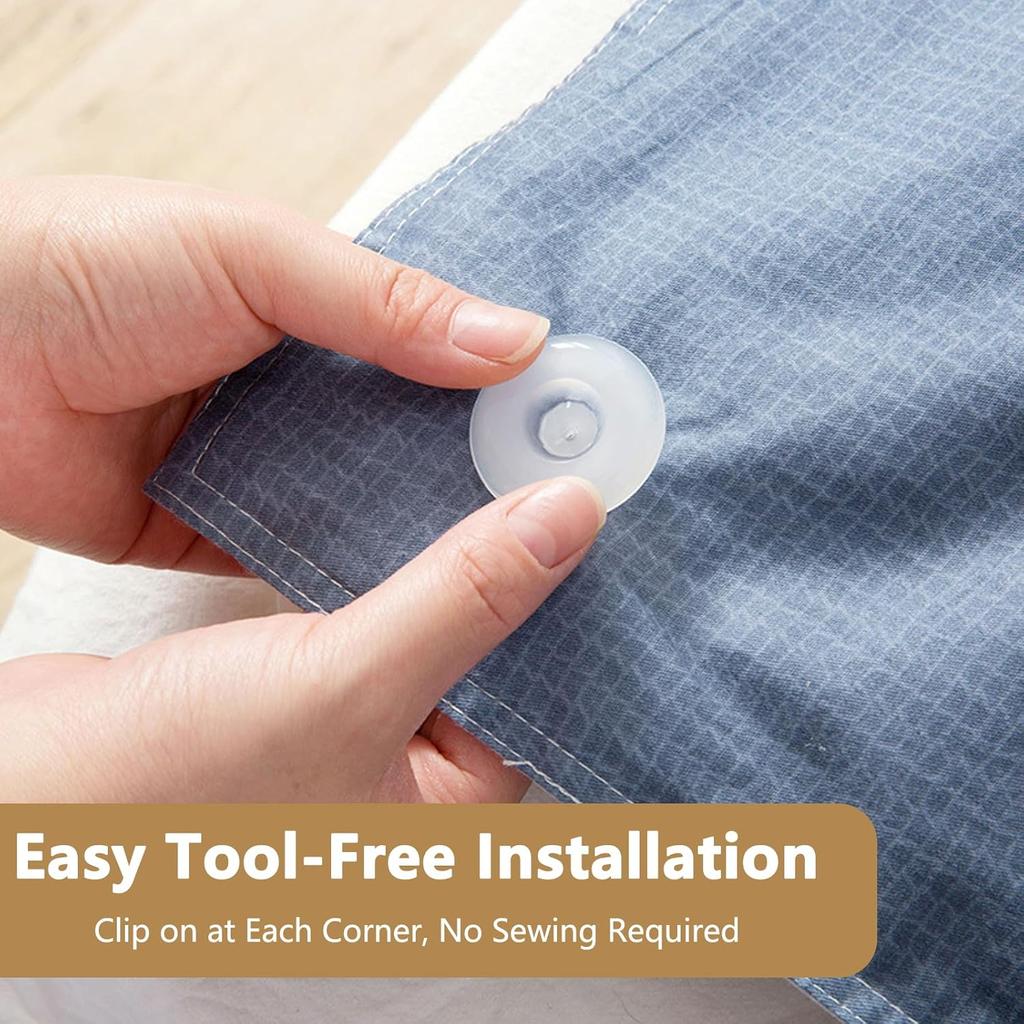 20 Sets Duvet Clips Fasteners Corner Holders for Comforter Covers Secure erts and Blanket with ide Holder P Plastic Snaps to Hold Corners in Place