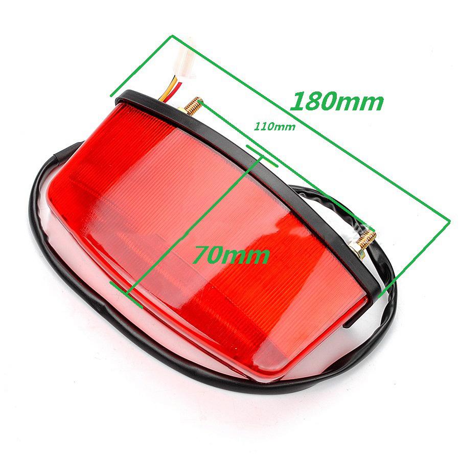 12V Led Motorcycle Plate Light Red Tail Lamp