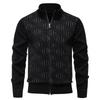 Autumn Winter Stand Collar Knit Cardigan Men Korean Style Warm Casual Men's Knitted Sweater Coat