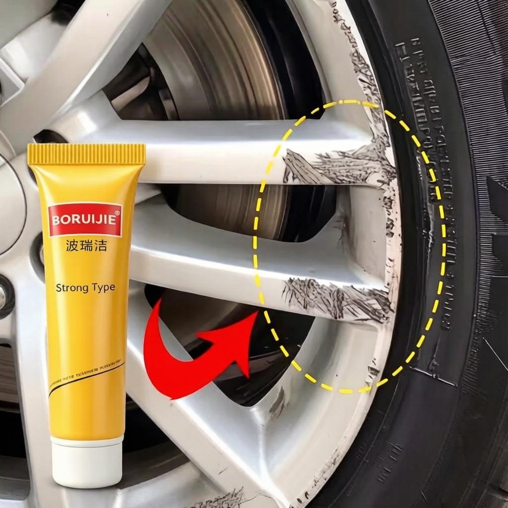 Car Wheel Polishing Compound Paste, Heavy Duty Metal Polish for Alloy Rims, Remove Rust, Oxidation & Brake Dust, Restore Deep Shine & Luster