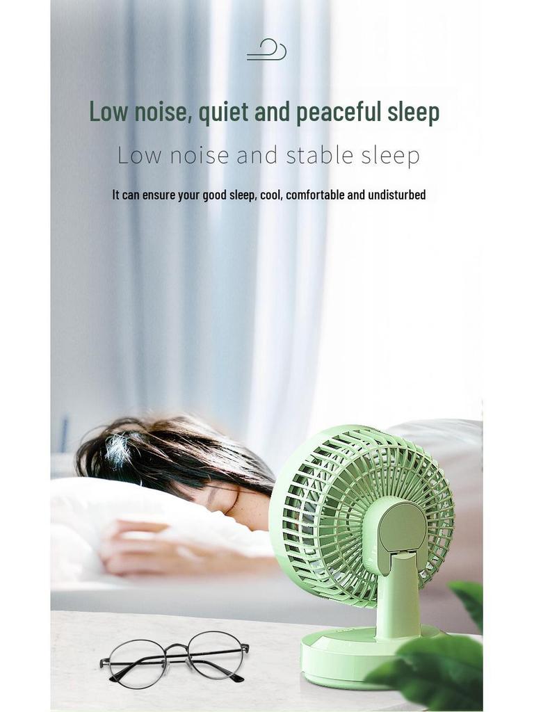 7-Zoll USB Tragbarer Luftzirkulationsventilator für Zuhause, Büro oder Wohnheim mit Verstellbarem Tischständer