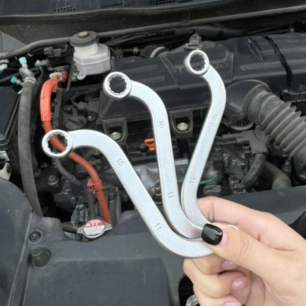 140-240MM Length Double Head Wrench 5Pcs Set Elbow Wrench Auto Tools S-Type Wrench  Auto Repair