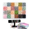 24 Color Clay Beads for Jewelry Making, DIY Bead Bracelet Necklace Earring