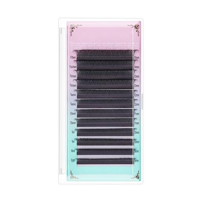 Eyelash Extensions 8‑15 Mixed Fluffy Soft Light 12 Rows False Eyelashes Cluster for Make Up Black