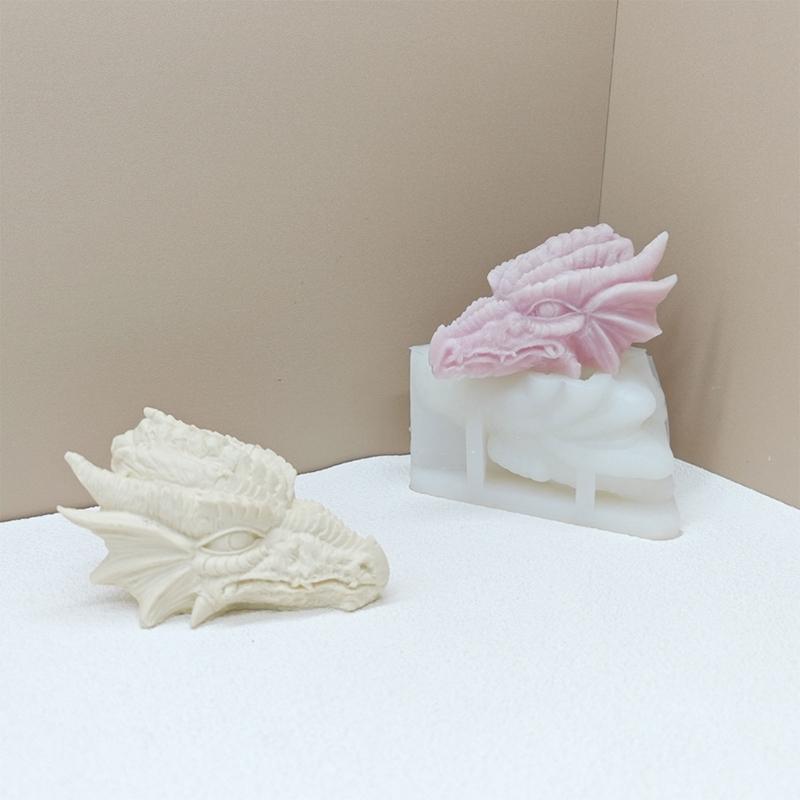 Silicone Molds 3D Dragon Candle Molds Casting Molds Soap Baking Molds Craft Supplies Plaster Molds for Candle Making