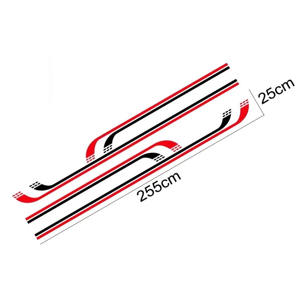 Car Body Side Stickers For Ford Transit Custom Camper Van Motorhome Long Stripes Decoration Graphics Auto Tuning Accessories