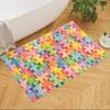 Colorful Puzzle Pattern Background Non-Slip Home Carpet Design for Office Decor Living Room Bedroom Gift