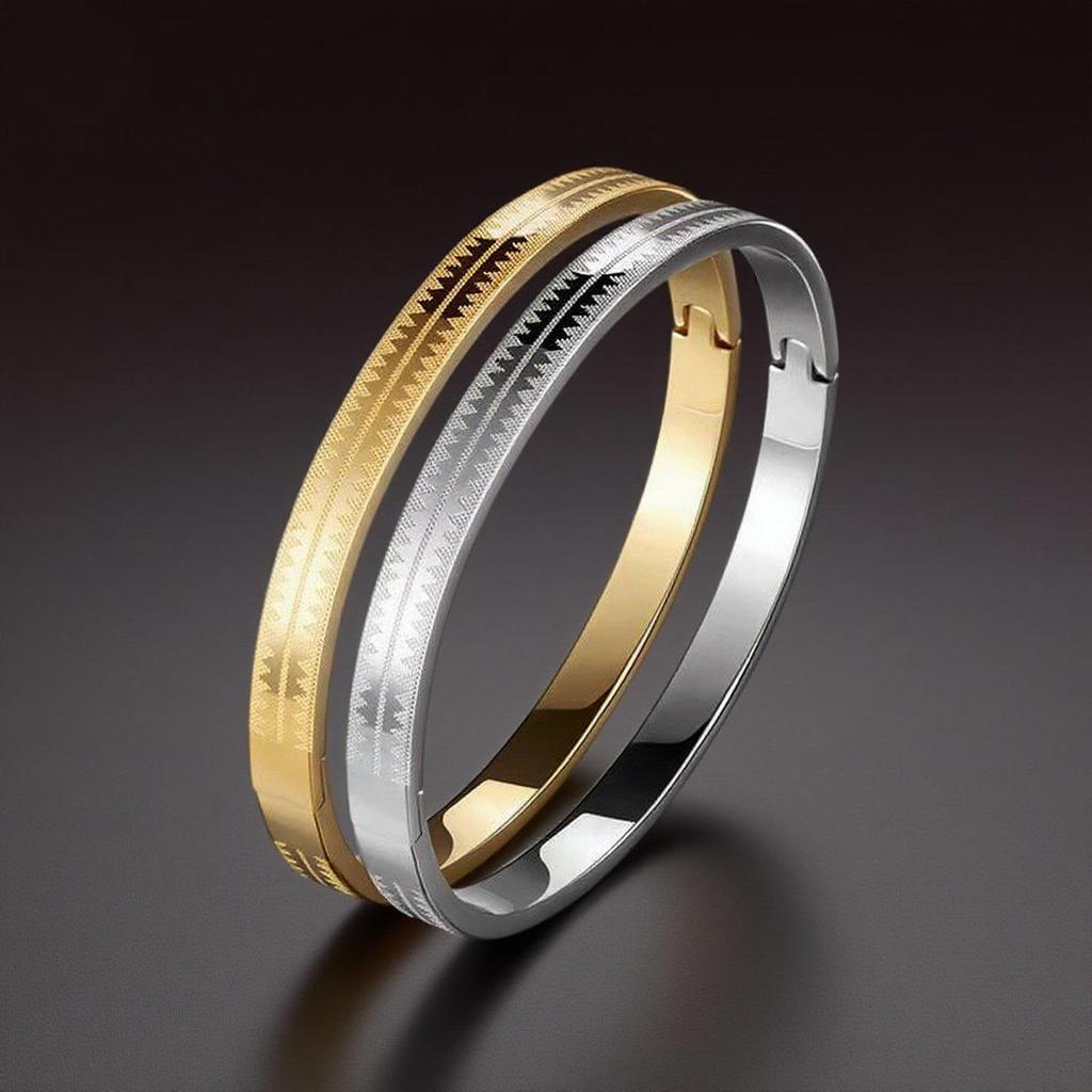 Bracciale da uomo in titanio e acciaio inossidabile con fibbia sottile - Gioielli di moda stile europeo e americano.