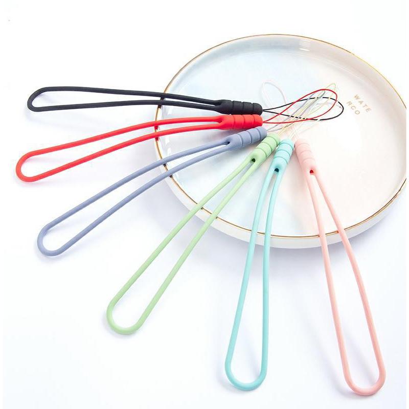 Silicone Phone Wrist Strap Solid Color Short Lanyard Anti-lost Hand Wrist Band For Mobile Phone Case Key USB Flash Drive Earbuds Accessory