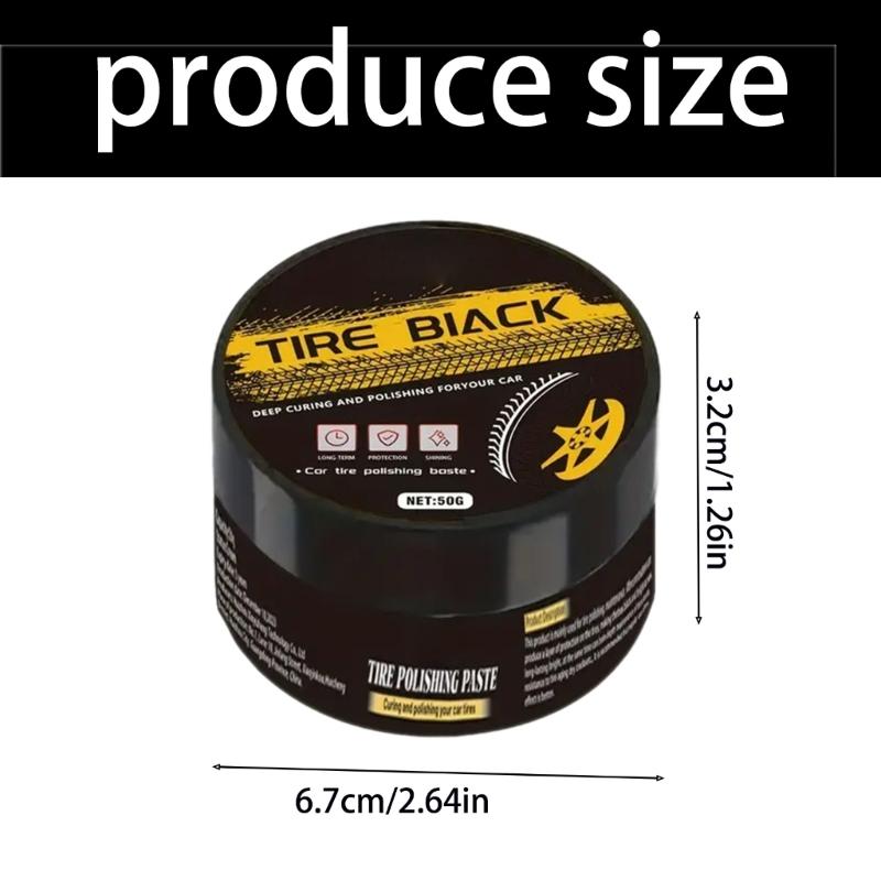 Multiple Surfaces Rubber Renewal Wax 50g Quick Application Tire Cleaning Compound For Motorcycle Tires & Automotive Care