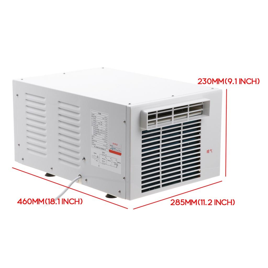 1100W Cold/Heat Dual Portable Air Conditioner Use 24-hour Timer 2 Gear Lighting LED Control Panel with Remote 460x255x230mm