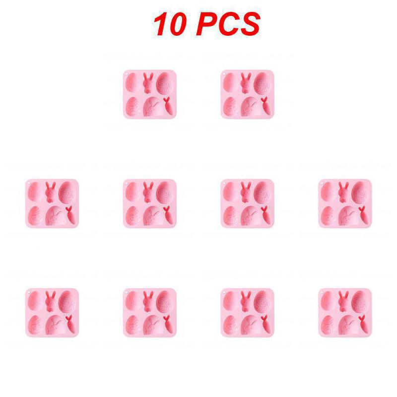 1~10PCS Cake Mold Cute Egg And Rabbit Style Gift Available For Easter Food Grade Silicone Kitchen Baking Accessories Tools