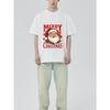 Merry Christmas Santa Claus Print T Shirt Black Holiday Party Casual Wear Men's Summer Top