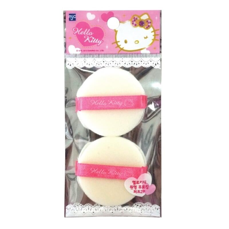 Hello Kitty Round Flocking Puff 2P