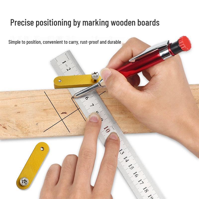 Steel Ruler Limiter & Positioning Block for Woodworking Marking