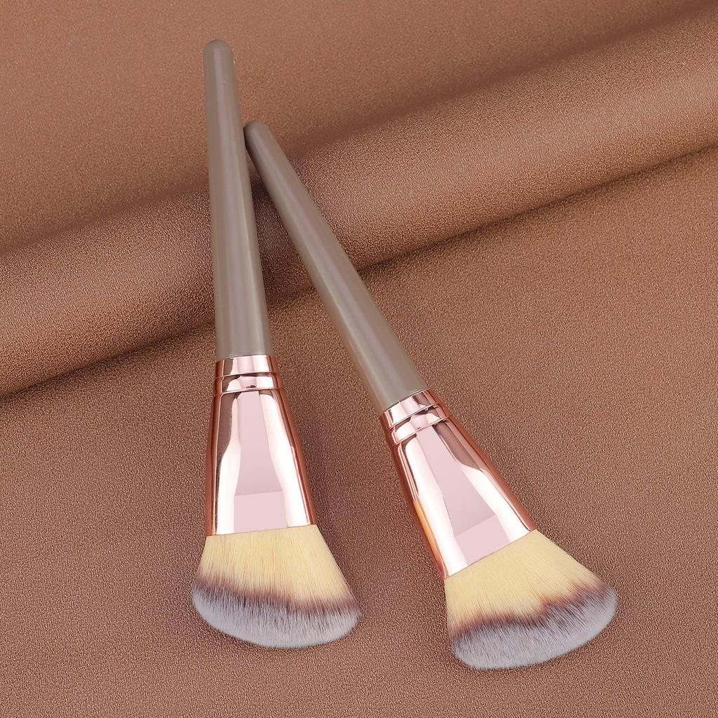 Champagner Gold Schräg Contour & Rouge Pinsel - Multifunktionales Make-up Werkzeug